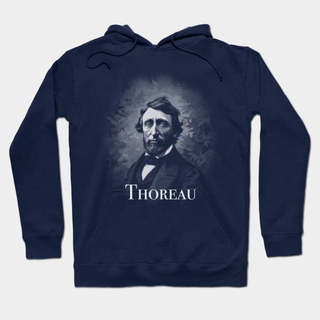 Thoreau (Monochrome) Hoodie by WickedAngel